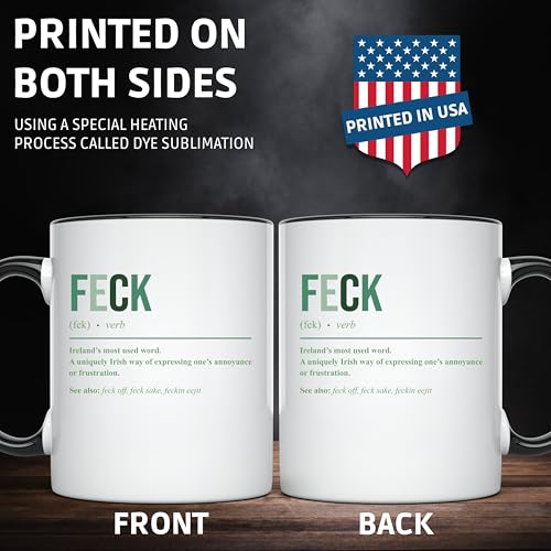 Taza de café divertida de cerámica multicolor 11 onzas miniatura 2