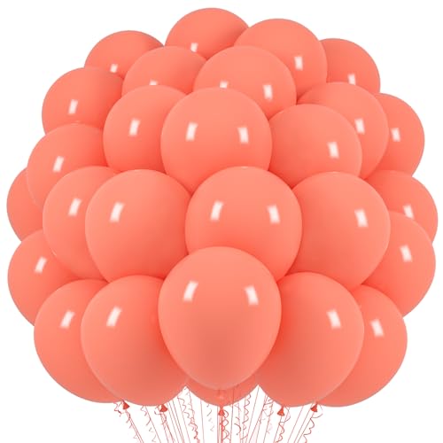 Image of Voircoloria Coral Red Balloons, 66pack 12inch Pastel Red Latex Party Balloons for Birthday Baby Shower Graduation Wedding Gender Reveal Valentine's Day Christmas Party Decorations