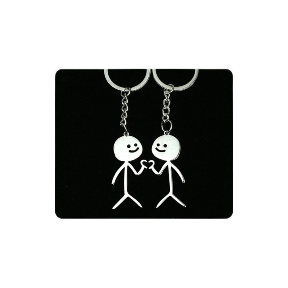 PACK 2 llaveros para parejas o amigos. Regalo original para aniversario, san valentin, cumpleaños. Llaveros encajables. Llaveros originales. Llavero puzle, corazón, dedos divertidos
