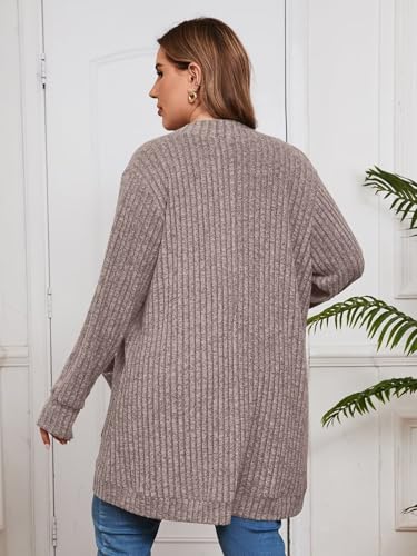 Image of BELAROI Women Plus Size Cardigan Sweater Fall Outfit