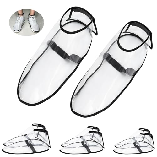 3 Pack Multi-Size Reusable Barber Shoe Covers, Waterproof PVC Hairdressing Shoe Covers for Hair...