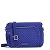 Vera Bradley Women's Microfiber Little Hipster Crossbody Purse With RFID Protection, Gage Blue, One Size