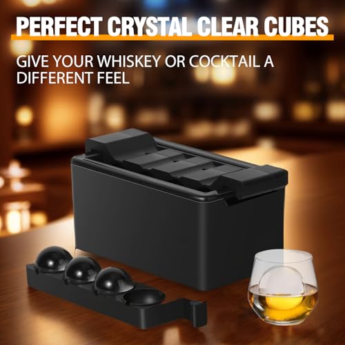 Molde para cubos de hielo esféricos claros 8 cavidades miniatura 7