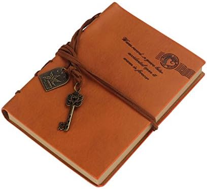 Meily(TM) 160 Page Classic Vintage Leather Blank Pages Journal Diary Notebook