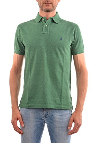 Image of Polo Ralph Lauren Men Custom Fit Mesh Pony Logo Shirt (XXL, Greenhth)