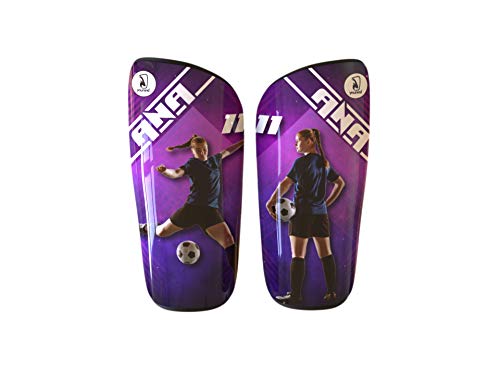 Younext Espinilleras Personalizadas de fútbol con tu Foto, Nombre y número - Modelo Mujer