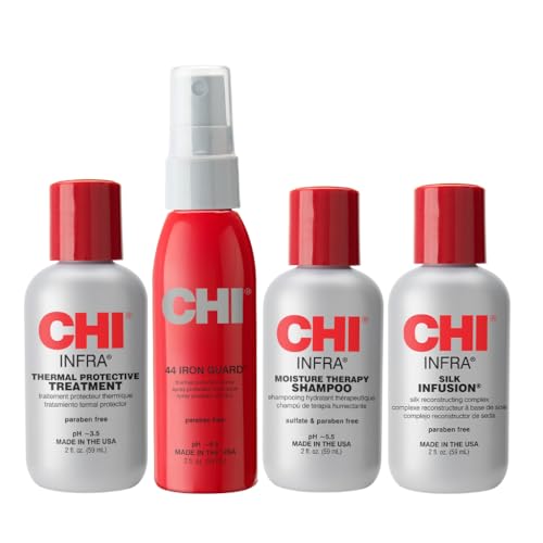 CHI Infra The Essentials Kit, Includes Infra Shampoo, 44 Iron Guard, Treatment & Silk Infusion,...