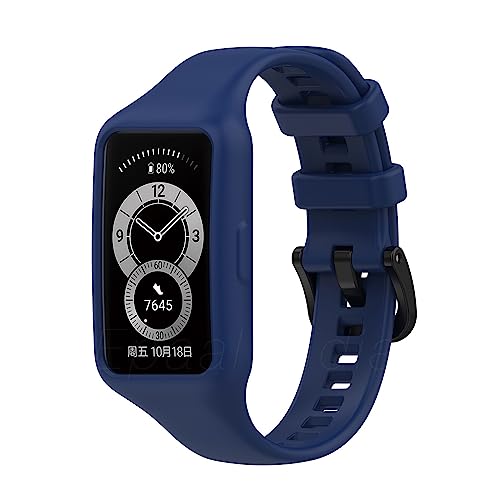 Image of Epaal Full Case Plain Strap for Honor Band 6 / Huawei Band 7 / 6 - Integrated TPU Watch Strap