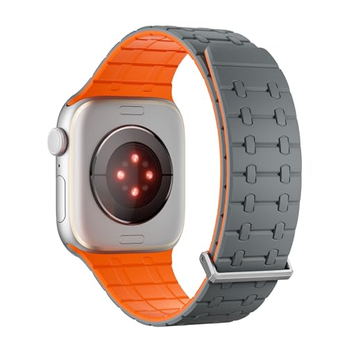 Bracelet Apple Watch magnétique silicone évite la sueur 45mm