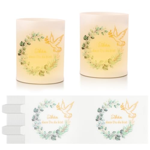 APOMOONS 20 portavelas decorativas de mesa, portavelas para bautizo, comunión, bonito regalo de boda, confirmación, bautizo, confirmación, comunión, niña para velas de té o velas