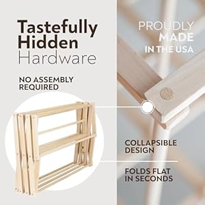 Pennsylvania Woodworks Clothes Drying Rack: Solid Maple Hard Wood Laundry Rack for Sweaters, Blouses, Lingerie & More, Durable Folding Drying Rack, Made in USA, No Assembly Needed, Medium Pennsylvania Woodworks Clothes Drying Rack Solid Maple Hard Wood Laundry Rack for Sweaters Blouses Lingerie More Durable Folding Drying Rack Made in USA No Assembly Needed Medium