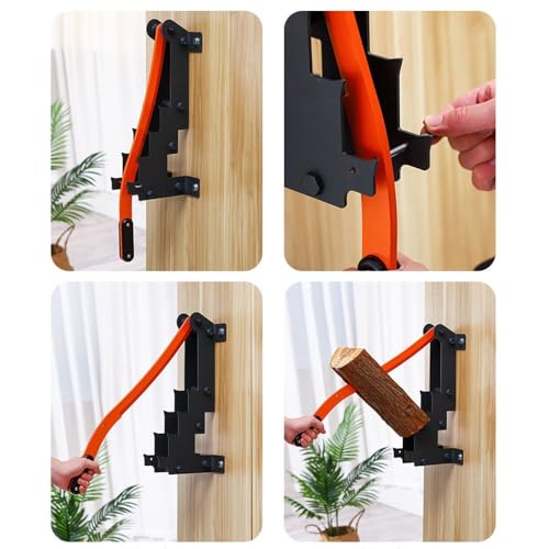 Fendeuse à bois manuelle orange portable pour petit bois