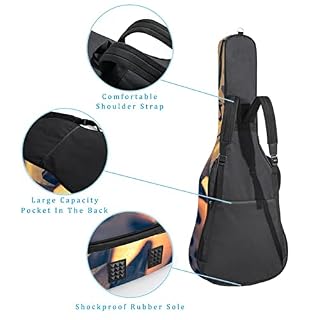 Hondank Housse de protection épaisse en éponge imperméable pour guitare acoustique, électrique, basse, guitare classique… - Les Beatles, Paul McCartney, John Lennon, RIngo Starr, George Harrison Hondank Housse de protection épaisse en éponge imperméable pour guitare acoustique, électrique, basse, guitare classique… – Image 3