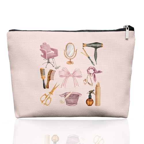 Hairstylist Gifts Women Makeup Bag Make Up Bag, Cosmetic Bags for Hairstylists, Hairdresser Gifts for Cosmetology Student Teen Girls