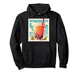 Boba Milk Tea Bubble Postage Stamp Design