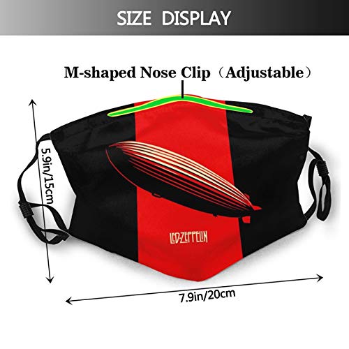 Led-Zeppelin Face Mask for Adults Cloth Face Cover Reusable Gear Merchandise Merch Gifts for Men