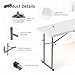 Byliable Folding Table 6FT Narrow Portable Foldable Plastic Heavy Duty Long Table, Fold-in-Half with Carrying Handle for Indoor Outdoor Meeting, Buffet, Party, Wedding, Home Work, 6 Foot, White