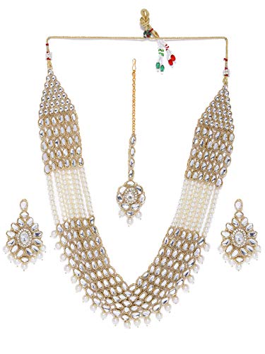 Zaveri Pearls Kundan & Pearls Jewellery Set for Women (Golden)(ZPFK8532) (B07PC7MLC8) Amazon Price History, Amazon Price Tracker