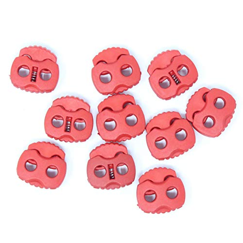 Lote de 10 frenos de cordón de BIG-SAM, 20 x 20 mm, diversos colores.