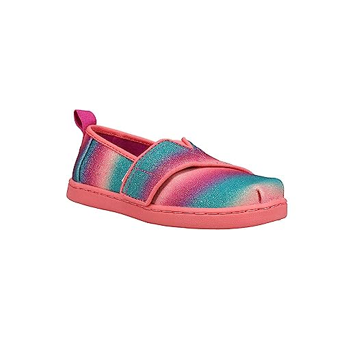 TOMS Girl's Alpargata Glitter Slip on Flats (Little Big Kid) Sneaker3