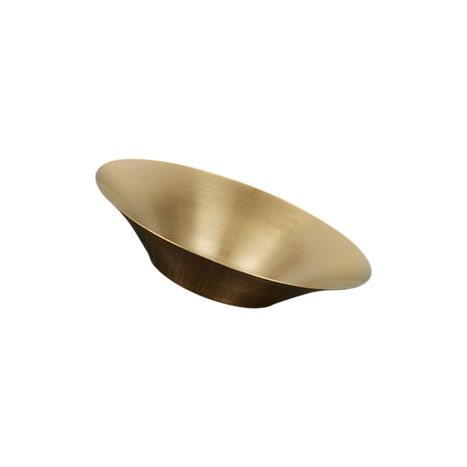 Buxuaaaa Gold Nonrust Steel Round Fruit Bowl Sturdy Rustproof Kitchens Serving Round Serving Plate For Dining Table Decors Family Safe Kitchens Fruit Container
