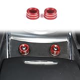 Moittellc Seat Heating Knob Ring Compatible with Infiniti G37 2007-2013 G35 2007-2008, Seat Heating Adjustment knob Cover Trim Accessories(red)