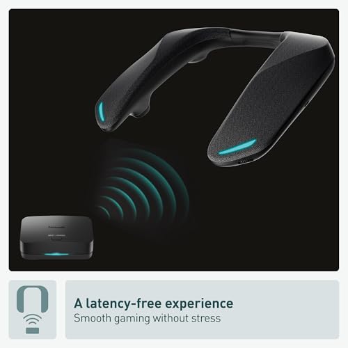 Image of Panasonic SoundSlayer Wearable Speaker System for Gaming, Movies and Music, Lightweight Neck Speaker with Built-in Microphone and Immersive, Dimensional Sound - SC-GNW30