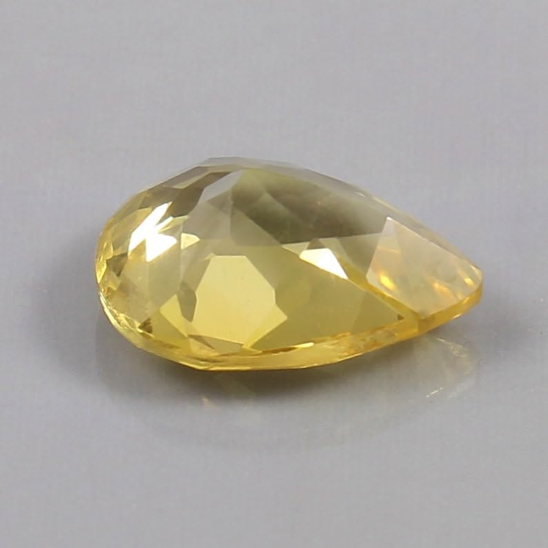 Saphir jaune naturel 10x8mm calibré pour sertissage réussi