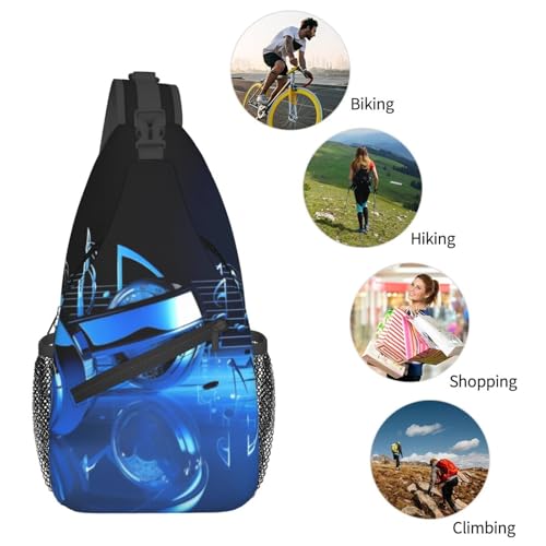 Mochila de Pecho Cruzada Negra miniatura 6