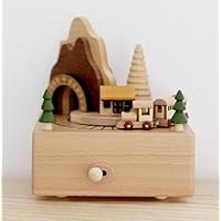 Amazon | YOROXRG 女の子のためのオルゴール 木製ヴィンテージ