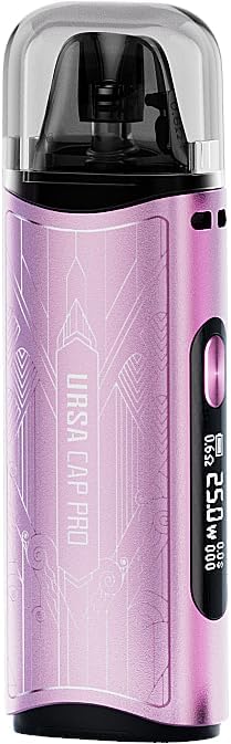 Lost Vape Ursa Cap Pro Pod Kit | 1200mAh Battery, OLED Screen, Magnetic Dust Cap, Portable & Durable Design | Rechargeable | 2ml Cartridge, No Nicotine (Rose Glade)