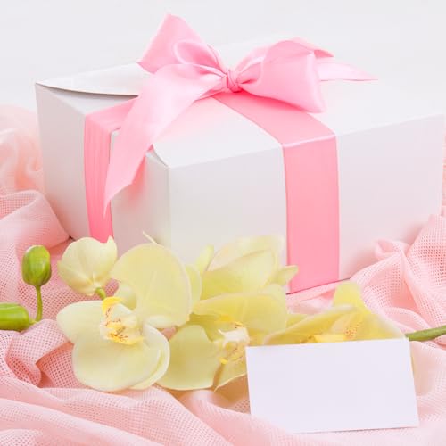 Image of Solid Color Double Faced Pink Satin Ribbon 3 /8 inch X 50 Yards, Ribbons Perfect for Crafts, Wedding Decor, Bow Making, Sewing, Gift Package Wrapping and More