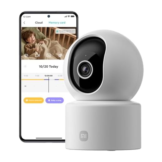 XIAOMI C302 Überwachungskamera Innen 2K, 360 Grad Kamera Überwachung Innen, KI-Erkennung, Physische Objektivabdeckung, Farb Nachtsicht, Zwei-Wege-Audio, Kompatibel mit Alexa & Google