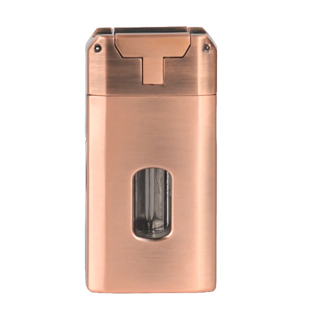 Encendedor para cigarros con cortador V y llama dual miniatura 7