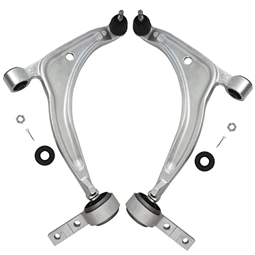 Image of Detroit Axle - Front End 10pc Suspension Kit for 2002-2006 Nissan Altima, 2004-2008 Maxima, 2 Lower Control Arms w /Ball Joints 4 Outer & Inner Tie Rods 2 Sway Bar Links 2 Boots Replacement