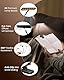 Glocusent Leselampe Buch Klemme 26 LEDs, Buchlampe mit 5 Farbtemperatur & Stufenlose Helligkeit, USB-C Wiederaufladbares Leselicht, Lange Laufzeit, 360° Flexibel für Nachtlesen ins Bett