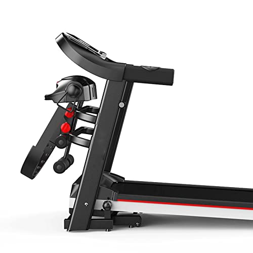 Image of Electric Folding Mini Exercise Running Machine Foldable Mini Fitness Home Treadmill Indoor Exercise Gym Folding Treadmills (Black)