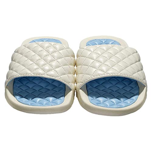 APL Athletic Propulsion Labs Men's Lusso Slide, Pristine/Ice Blue, 134