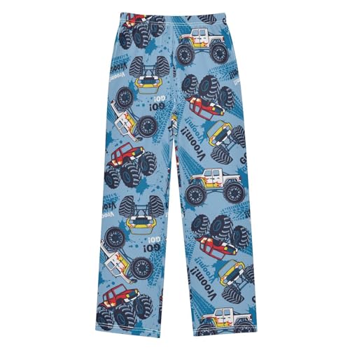 Boys' Pants Monster Truck Car Cartoon Long Bottoms Jogger Pants Elastic Waist Trousers with Pockets S-XL