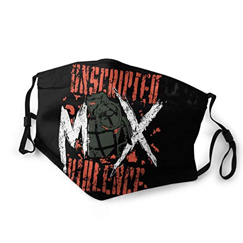 Jon Moxley Outdoor Cloth Protection Printed Handkerchief with Dust Scarf Black Small