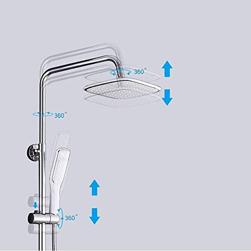 Robinet de douche moderne encastré et ensemble combiné de douche effet pluie