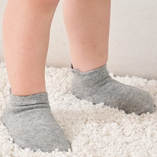 Image of Zaples Baby Non Slip Grip Ankle Socks with Non Skid Soles for Infants Toddlers Kids Boys Girls