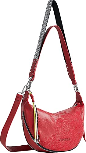 Desigual Bols_Rising Koweït, Sac bandoulière Femme, Rouge, Taille Unique