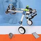 Silla de ruedas ajustable para perros con arnés trasero ranurado, neumáticos amortiguadores para mascotas discapacitadas, ideal para perros y animales de compañía.