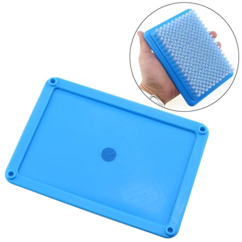 Image of LUORNG Embroidery Sewing Craft Felting Needle Wool Felt Rug Brush Blue Felting Needle Pad Wool Felt Background Brush 16x11CM for Wet Felt Spinning Knitting and Embellishing