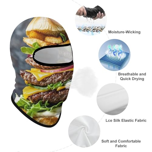 Máscara facial de balaclava extra grande para hombre y mujer, protección solar, transpirable, cubre todo el cráneo para senderismo, ciclismo, correr y conducir miniatura 3