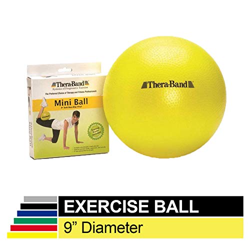 TheraBand Mini Ball, Small Exercise Ball for Yoga, Pilates, Abdominal Workouts, Shoulder Therapy