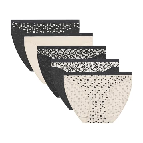 DIM Les Pockets Coton Confort X5 Bragas, Lote Night Spring, S (Pack de 5) para Mujer