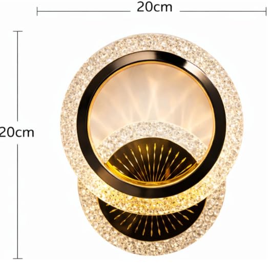Image of Modern Crystal LED Wall Light, Decorative Indoor Wall Lamp with Warm White Lighting, Stylish Wall Mounted Light for Living Room, Bedroom, Hallway.