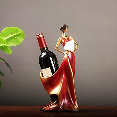 Soporte para botellas de vino de resina rojo miniatura 6
